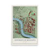 Map of University of Minnesota, Minnesota, 12 x 18 inch unframed archival matte print