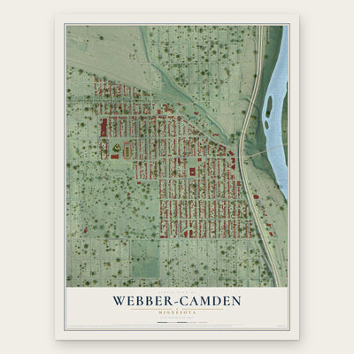 Webber-Camden, Minnesota map print, the full design