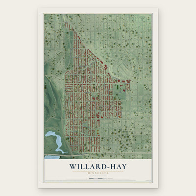 Willard-Hay, Minnesota map print, the full design
