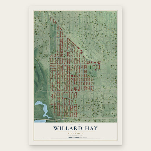 Willard-Hay, Minnesota map print, the full design