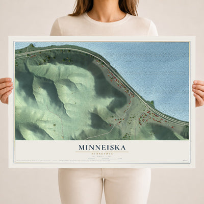 Map of Minneiska, Minnesota, 18 x 24 inch unframed archival matte print