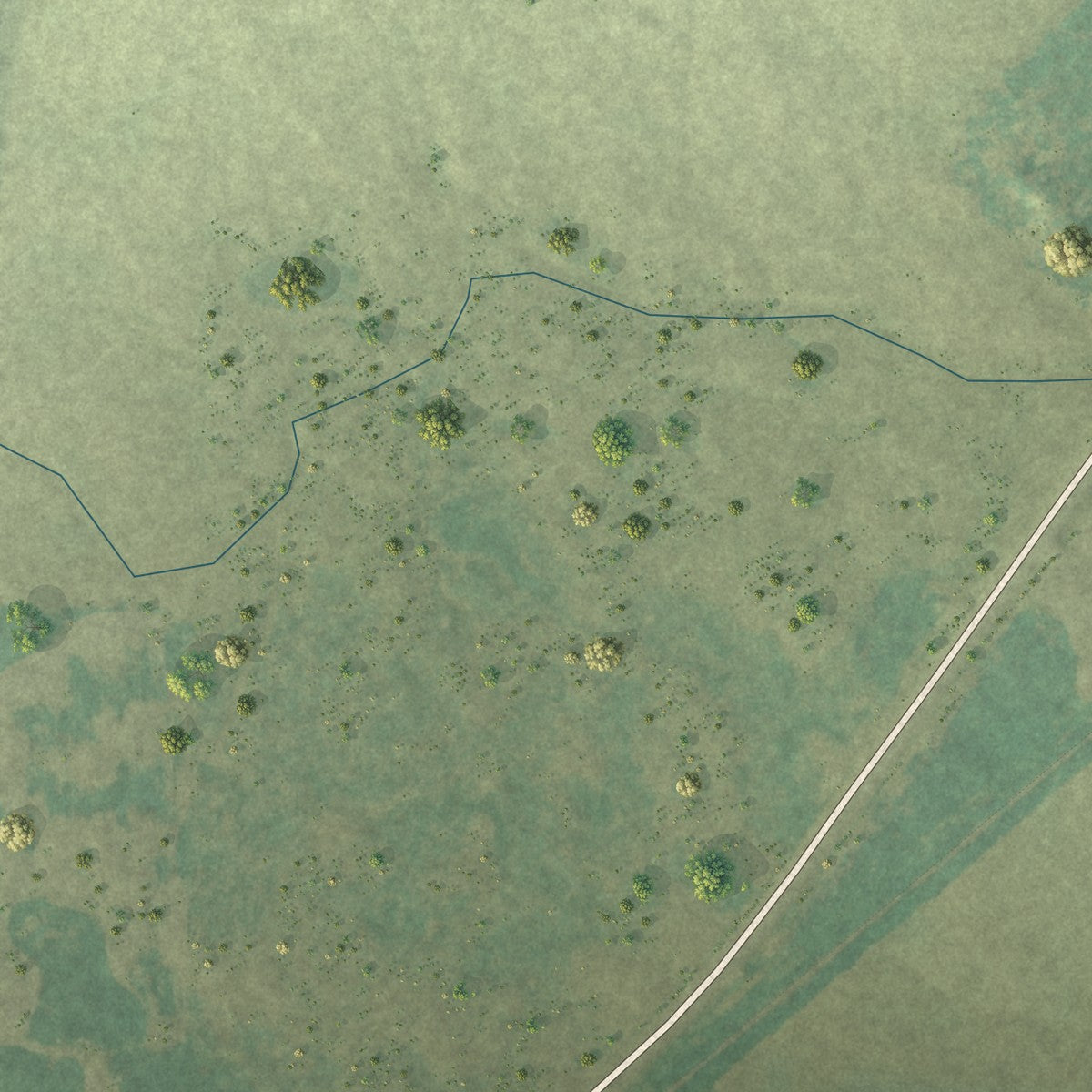Second close-up of the map of Mizpah, Minnesota print showing more streets and buildings