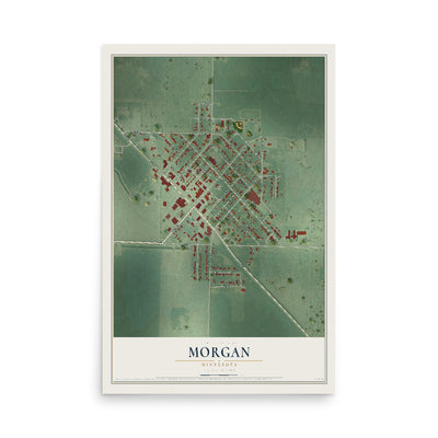 Map of Morgan, Minnesota, 12 x 18 inch unframed archival matte print