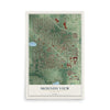 Map of Mounds View, Minnesota, 12 x 18 inch unframed archival matte print