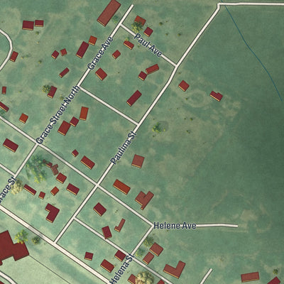 Second close-up of the map of Murdock, Minnesota print showing more streets and buildings
