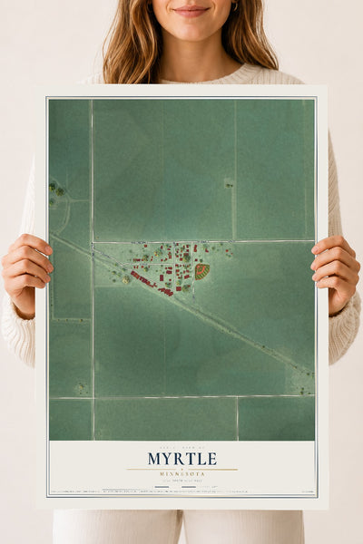 Map of Myrtle, Minnesota, 18 x 24 inch unframed archival matte print