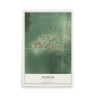 Map of Nassau, Minnesota, 12 x 18 inch unframed archival matte print