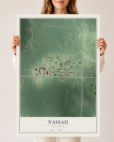 Map of Nassau, Minnesota, 24 x 36 inch unframed archival matte print