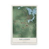 Map of New London, Minnesota, 12 x 18 inch unframed archival matte print