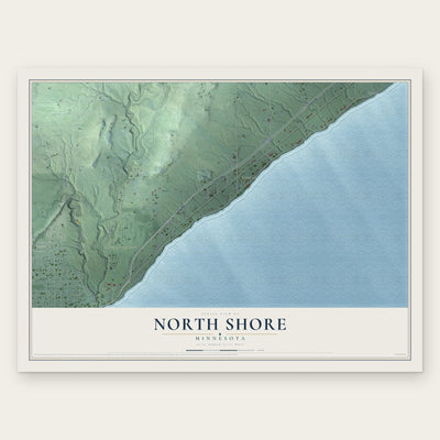 North Shore, Minnesota map print, the full design