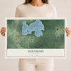Map of Northome, Minnesota, 12 x 18 inch unframed archival matte print