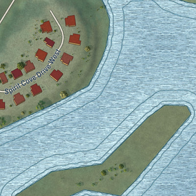 Close-up of the map of Norton Park, Minnesota print showing street and building detail