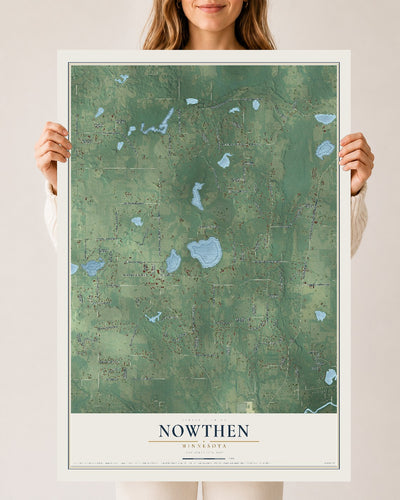 Map of Nowthen, Minnesota, 24 x 36 inch unframed archival matte print
