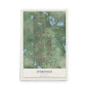 Map of Oakdale, Minnesota, 12 x 18 inch unframed archival matte print
