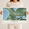 Map of Ottertail, Minnesota, 12 x 18 inch unframed archival matte print