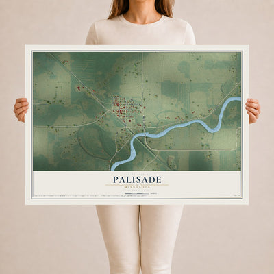 Map of Palisade, Minnesota, 24 x 36 inch unframed archival matte print