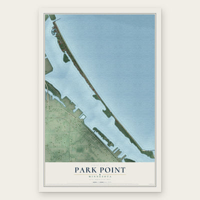 Park Point, Minnesota map print, the full design