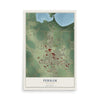 Map of Perham, Minnesota, 12 x 18 inch unframed archival matte print