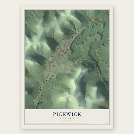 Pickwick, Minnesota map print, the full design