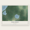 Pine Point, Minnesota map print, the full design