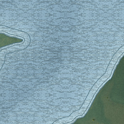 Close-up of the map of Pine Point, Minnesota print showing street and building detail