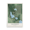 Map of Pine Springs, Minnesota, 12 x 18 inch unframed archival matte print