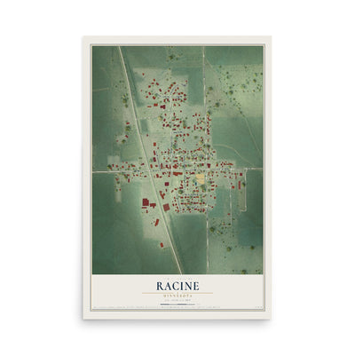 Map of Racine, Minnesota, 12 x 18 inch unframed archival matte print