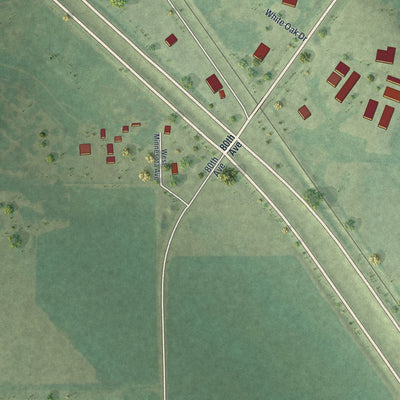 Second close-up of the map of Randall, Minnesota print showing more streets and buildings