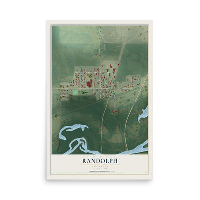Map of Randolph, Minnesota, 12 x 18 inch unframed archival matte print