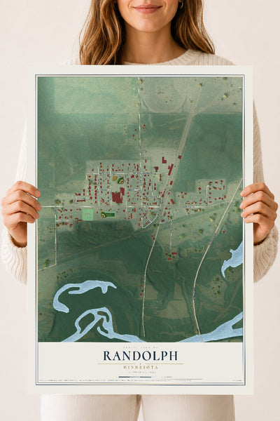 Map of Randolph, Minnesota, 18 x 24 inch unframed archival matte print