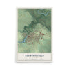 Map of Redwood Falls, Minnesota, 12 x 18 inch unframed archival matte print