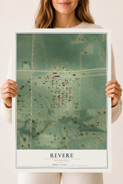Map of Revere, Minnesota, 18 x 24 inch unframed archival matte print