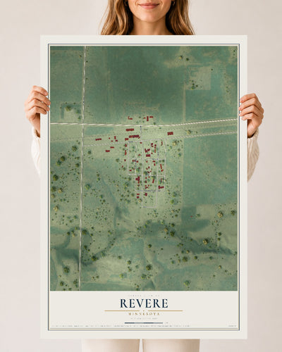 Map of Revere, Minnesota, 24 x 36 inch unframed archival matte print