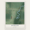Riverland, Minnesota map print, the full design