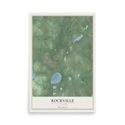 Map of Rockville, Minnesota, 12 x 18 inch unframed archival matte print