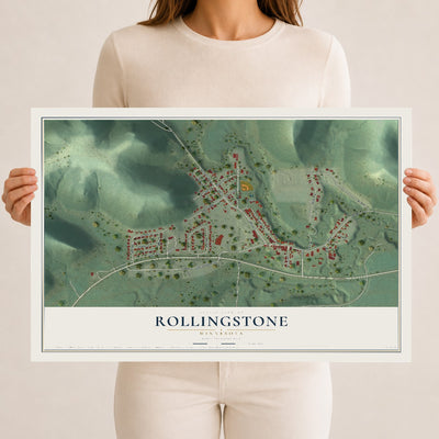Map of Rollingstone, Minnesota, 12 x 18 inch unframed archival matte print