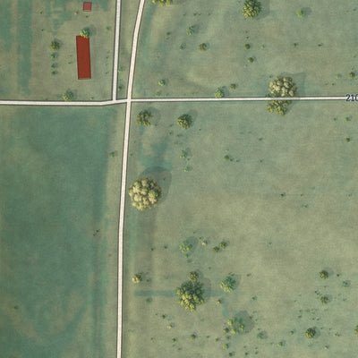 Second close-up of the map of Roscoe, Minnesota print showing more streets and buildings