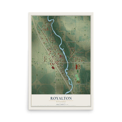 Map of Royalton, Minnesota, 12 x 18 inch unframed archival matte print