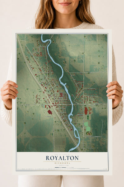 Map of Royalton, Minnesota, 18 x 24 inch unframed archival matte print