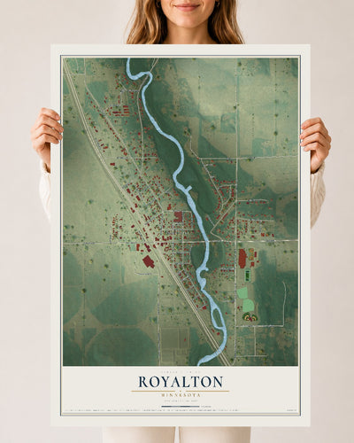 Map of Royalton, Minnesota, 24 x 36 inch unframed archival matte print