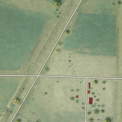 Second close-up of the map of Ruthton, Minnesota print showing more streets and buildings