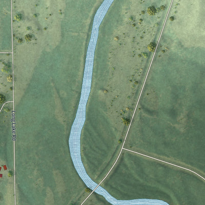 Second close-up of the map of Rutledge, Minnesota print showing more streets and buildings