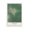 Map of Sargeant, Minnesota, 12 x 18 inch unframed archival matte print