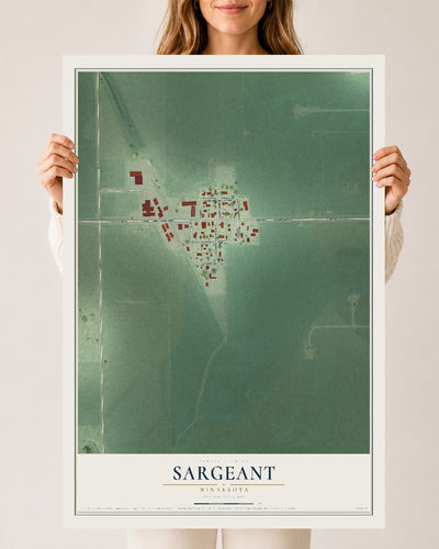 Map of Sargeant, Minnesota, 24 x 36 inch unframed archival matte print