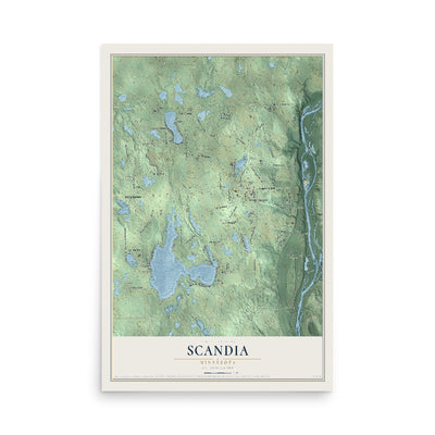 Map of Scandia, Minnesota, 12 x 18 inch unframed archival matte print