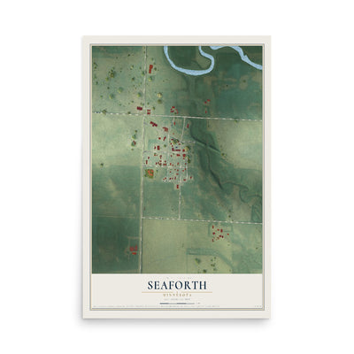 Map of Seaforth, Minnesota, 12 x 18 inch unframed archival matte print
