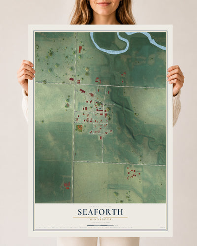 Map of Seaforth, Minnesota, 24 x 36 inch unframed archival matte print