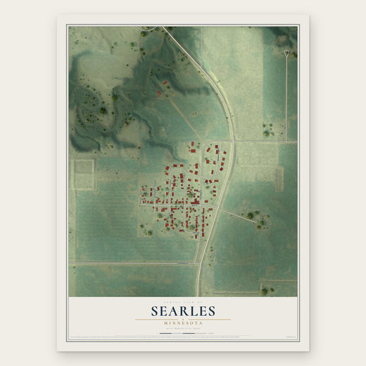 Searles, Minnesota map print, the full design