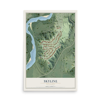 Map of Skyline, Minnesota, 12 x 18 inch unframed archival matte print