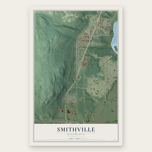 Smithville, Minnesota map print, the full design